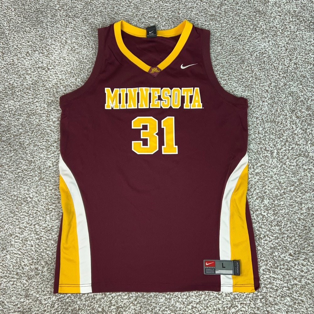 Minnesota Golden Gophers Jersey Men Large Maroon 31 Nike NCAA Basketball College